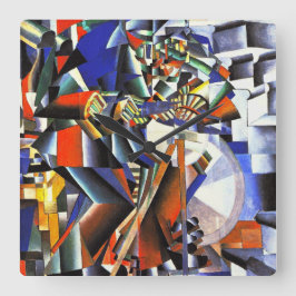 Malevich Kazimir The Knifegrinder Vierkante Klok