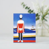 Malevich - Man in het Suprematist Landschap Feestdagenkaart (Staand voorkant)