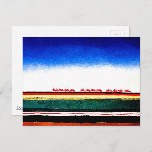 Malevich - Rode Cavalry Briefkaart (Voorkant / Achterkant)