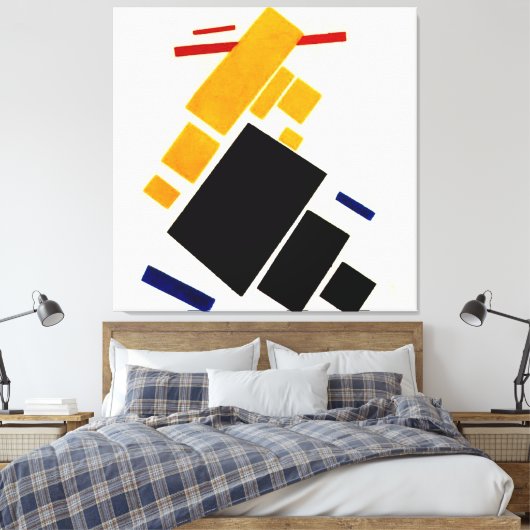 Malevich - Suprematism Composition, Vliegtuig Canvas Afdruk (Insitu (Slaapkamer))