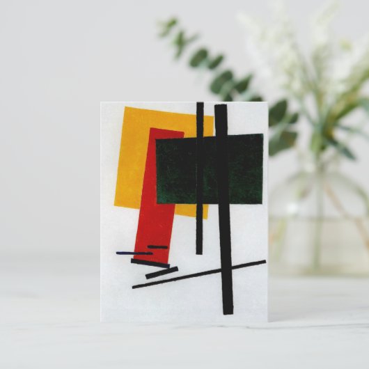 Malevich - Suprematisme 1915, beroemde abstracte k Briefkaart (Staand voorkant)
