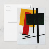 Malevich - Suprematisme 1915, beroemde abstracte k Briefkaart (Voorkant / Achterkant)