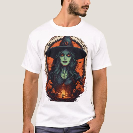 Malevolent Witch Brew: Donker Metaal T-Shirt Desig (Voorkant)