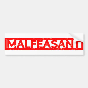 Malfeasant Stamp Bumpersticker