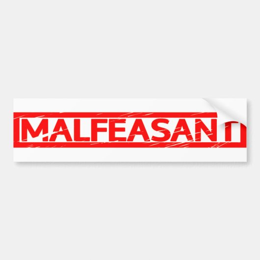 Malfeasant Stamp Bumpersticker (Voorkant)