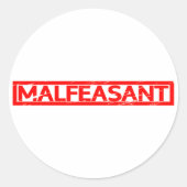 Malfeasant Stamp Ronde Sticker (Voorkant)