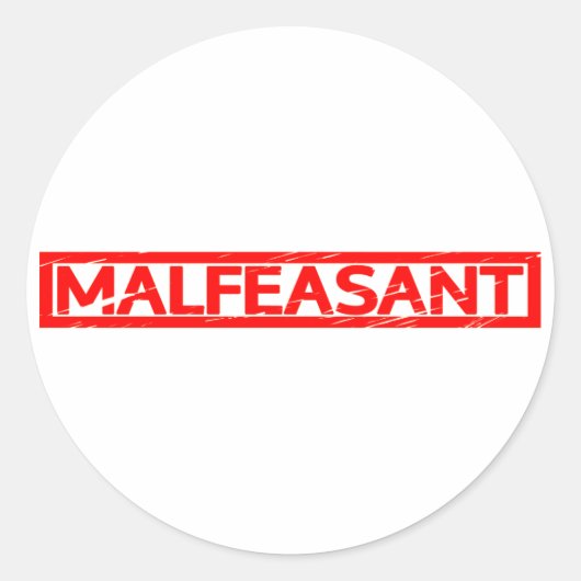 Malfeasant Stamp Ronde Sticker (Voorkant)