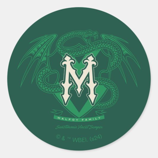 Malfidus Family Crest Graphic Ronde Sticker (Voorkant)