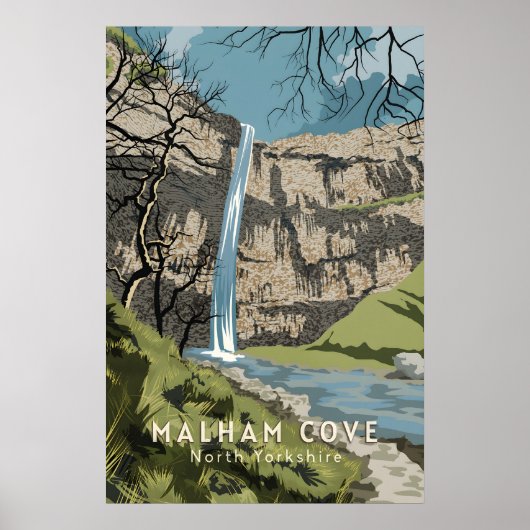 Malham Cove Noord Yorkshire Reisposter Poster (Voorkant)