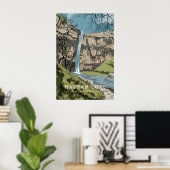 Malham Cove Noord Yorkshire Reisposter Poster (Thuiskantoor)