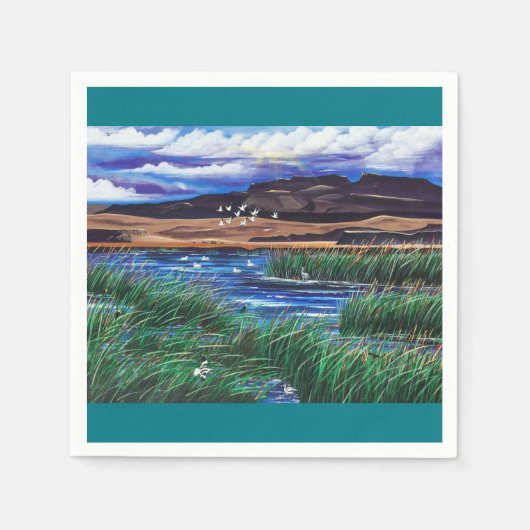 Malheur Bird Refuge Napkin Servet (Voorkant)