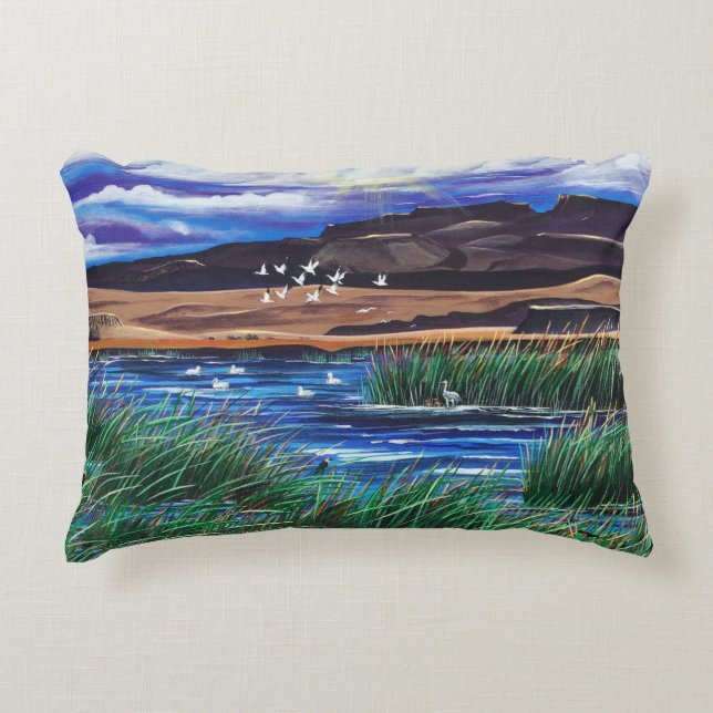 Malheur Bird Refuge Pillow Decoratief Kussen (Voorkant)