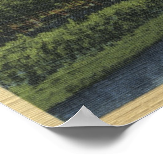 Malheur Butte & River, Uitzicht Oregon Poster (Hoek)