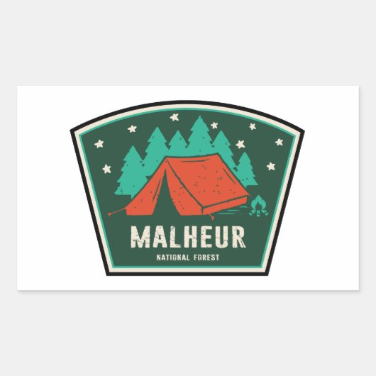 Malheur National Forest Camping Rechthoekige Sticker (Voorkant)