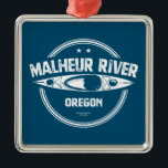 Malheur, Oregon Kayaking Metalen Ornament<br><div class="desc">De rivier de Malheur, die in het Aardbeiengebergte op de zuidelijke hellingen van de Blauwe Bergen in het Malheur National Forest, Oregon, de VS stroomt naar het zuidoosten, het noorden en het noordoosten van de rivier de Snake in Ontario op de staatslijn Idaho</div>