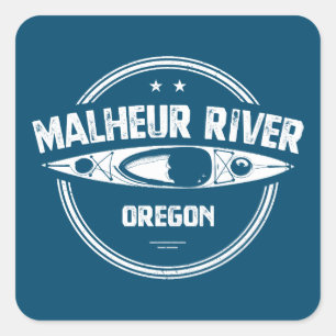Malheur, Oregon Kayaking Vierkante Sticker