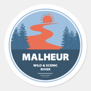Malheur Wild en de Schilderachtig Oregon Ronde Sticker