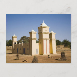 Mali, Bamako. Moskee, Bamako-Djenneweg Briefkaart