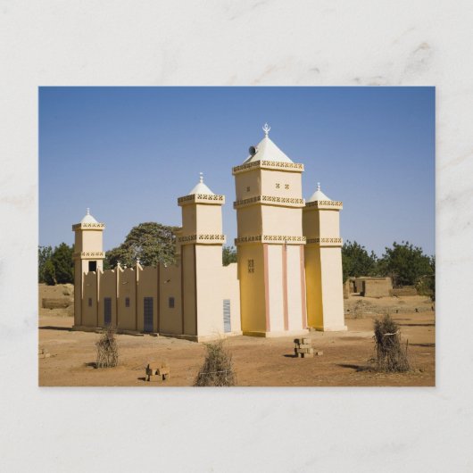 Mali, Bamako. Moskee, Bamako-Djenneweg Briefkaart (Voorkant)