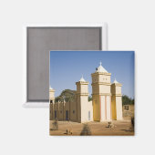 Mali, Bamako. Moskee, Bamako-Djenneweg Magneet (Voorkant / Achterkant)