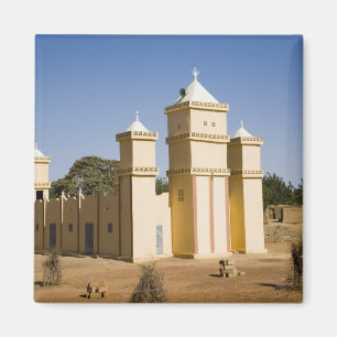 Mali, Bamako. Moskee, Bamako-Djenneweg Magneet