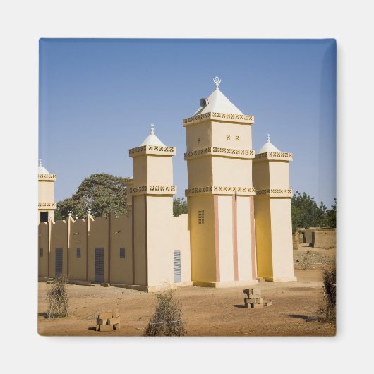 Mali, Bamako. Moskee, Bamako-Djenneweg Magneet (Voorkant)