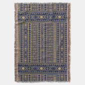 Mali Bamana Bogolanfini-patroon Deken (Voorkant Verticaal)