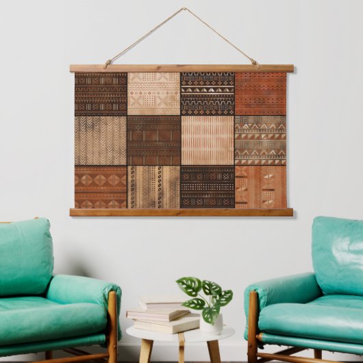 Mali Bogolan Pattern Hanging Tapestry Hangend Wandkleed (Woonkamer)