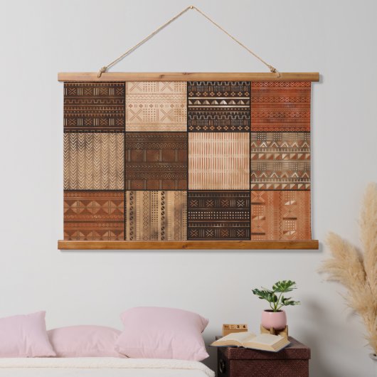 Mali Bogolan Pattern Hanging Tapestry Hangend Wandkleed (Slaapkamer)