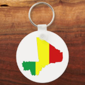 mali country flag map form silhouette symbol sleutelhanger (Voorkant)