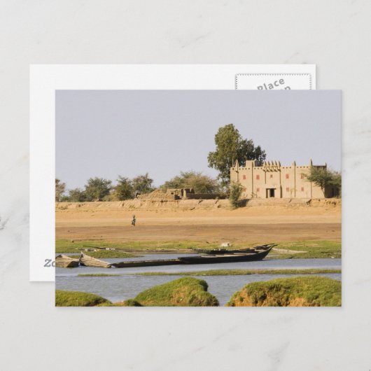 Mali, Djenne. Bani bij Djenne Briefkaart (Voorkant / Achterkant)