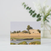 Mali, Djenne. Bani bij Djenne Briefkaart (Staand voorkant)