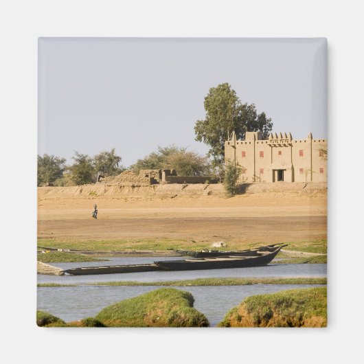 Mali, Djenne. Bani rivier bij Djenne Magneet (Voorkant)