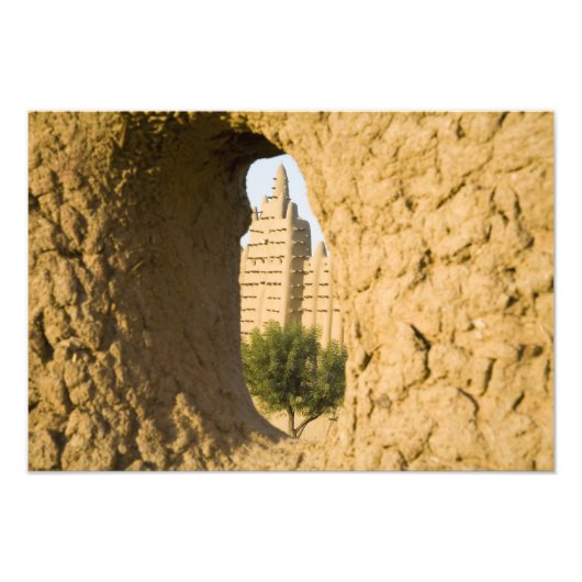 Mali, Djenne. Grote moskee 2 Foto Afdruk (Voorkant)