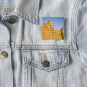 Mali, Djenne. Grote Moskee Vierkante Button 5,1 Cm (In situ)