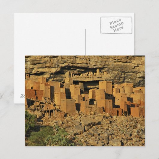 MALI, Dogon Lands. Traditionele Tellem malian Briefkaart (Voorkant / Achterkant)