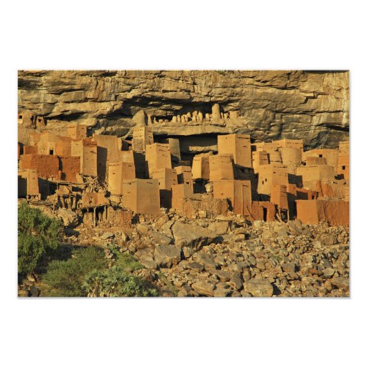 MALI, Dogon Lands. Traditionele Tellem malian Foto Afdruk (Voorkant)