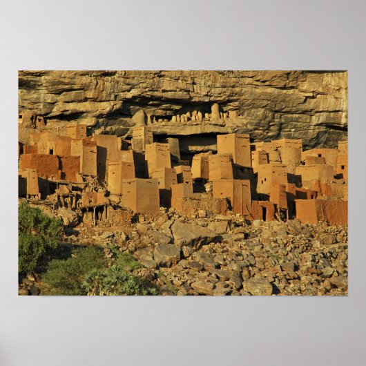 MALI, Dogonlanden. Traditioneel Tellem Malinees Poster (Voorkant)