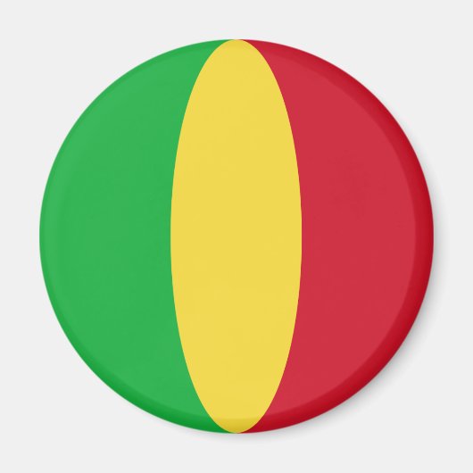 Mali Fisheye Flag Magnet (Voorkant)