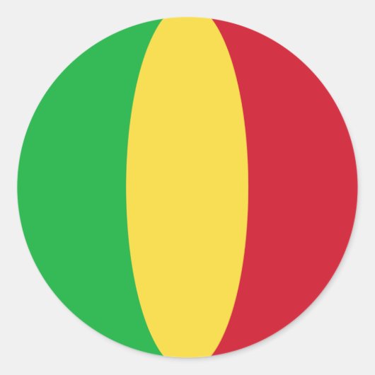 Mali Fisheye Vlag Sticker (Voorkant)