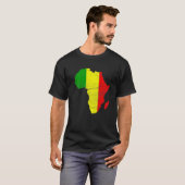 Mali Flag Africa Continent Silhouette Gift for Mal T-shirt (Voorkant volledig)