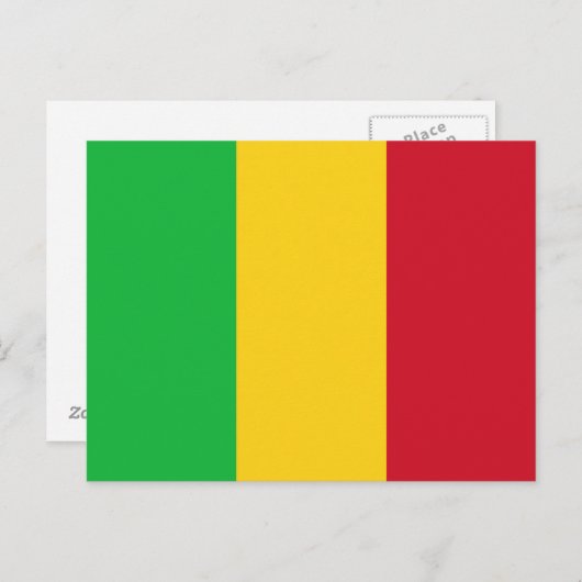Mali Flag Briefkaart (Voorkant / Achterkant)
