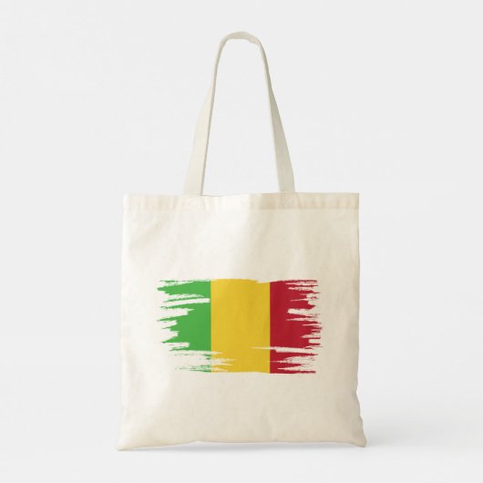 Mali Flag Brush Art Tote Bag (Achterkant)