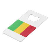 Mali Flag Creditkaart Flessenopener (Achterkant Gekanteld)