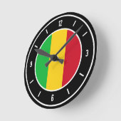 Mali Flag Elegant Round Ronde Klok (Hoek)