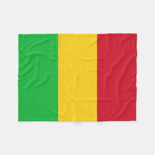 Mali Flag Fleece Deken (Voorkant (Horizontaal))