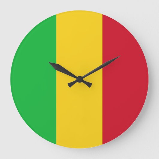 Mali Flag Grote Klok (Voorkant)