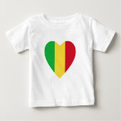 Mali Flag Heart T-Shirt (Voorkant)
