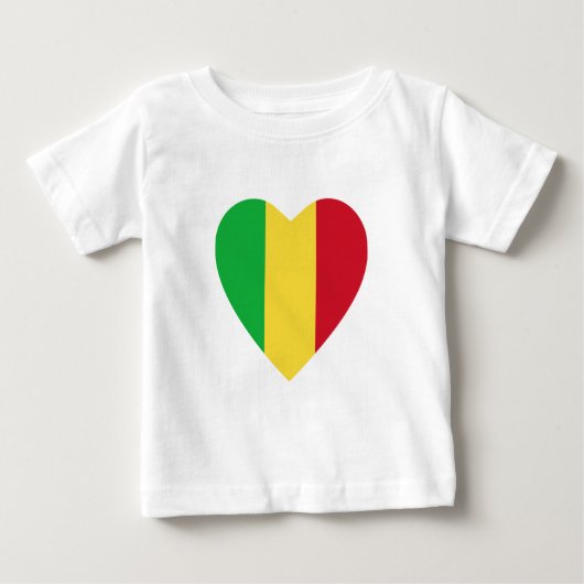 Mali Flag Heart T-Shirt (Voorkant)