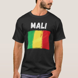 Mali Flag Holiday Grunge Malian Flag T-shirt